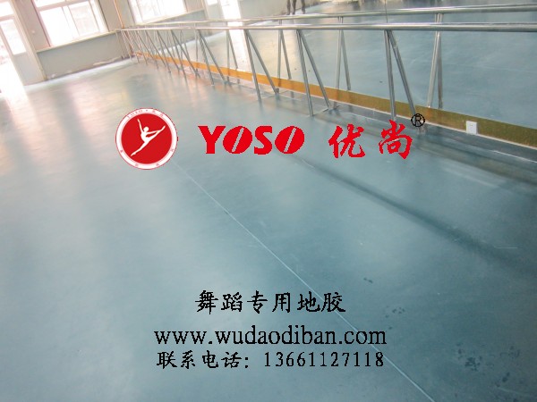 舞蹈形体房地板胶,舞蹈练功房地胶,