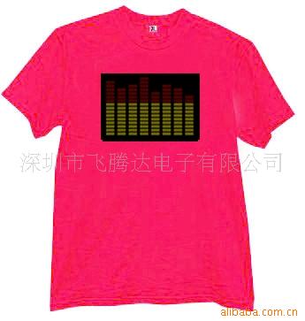 EL发光衣服,发光T恤,冷光衣服(图)
