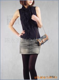 批发外贸女士T恤无袖女装修身效果好招网店