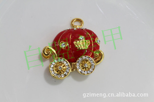镶钻南瓜车金饰品配件DIY手机/电脑美容合金配件批发/零售