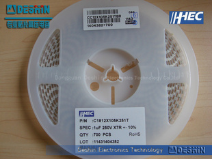 HECƬѹC1812X105K251T1UF250VX7R10%