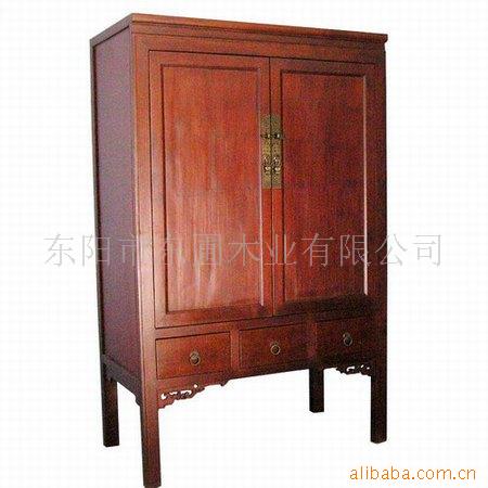 两门三抽红漆柜,仿古家具,古典家具,欧式家具