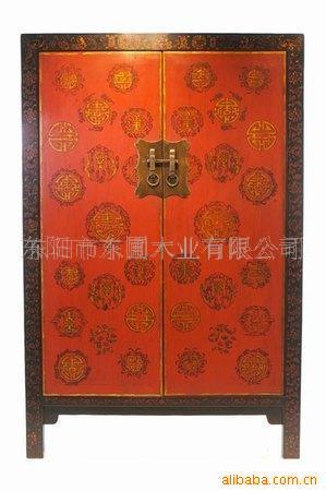 红漆柜,仿古家具,古典家具,欧式家具(图)