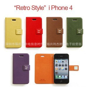 韩国R.tabletalkiPhone44S超薄左右开皮套