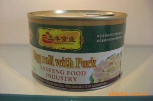猪肉蛋卷罐头