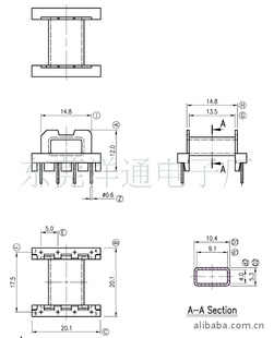 EFD20ǼܳߴͼBOBBIN