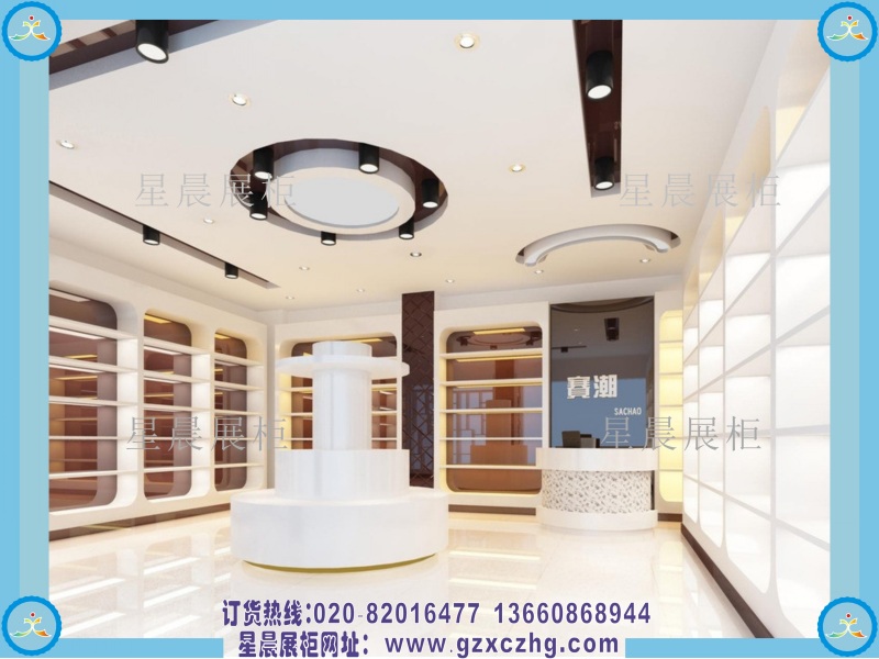 广州展柜厂家定做皮具鞋店展示柜价格