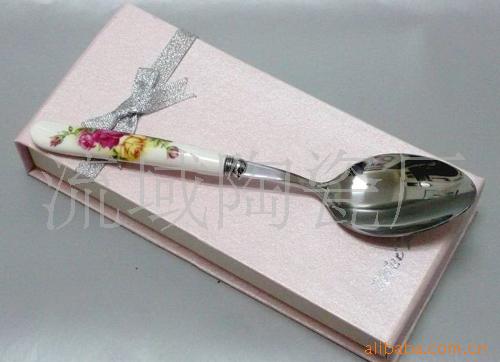 陶瓷不锈钢餐具,勺.叉.,礼品套