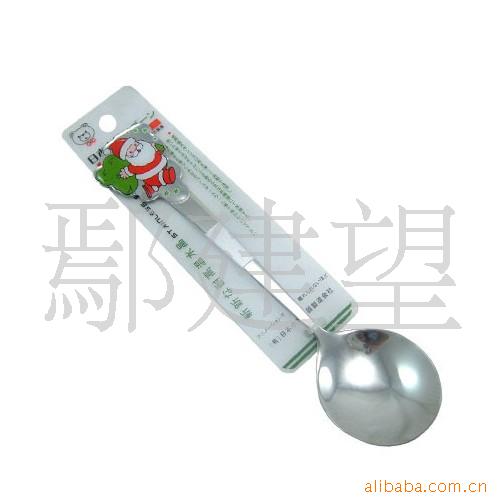 批发创意家居圣诞老人耐高温水晶勺