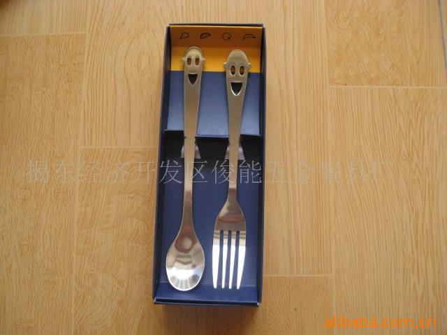 不锈钢笑脸餐具/开心礼品套装餐具