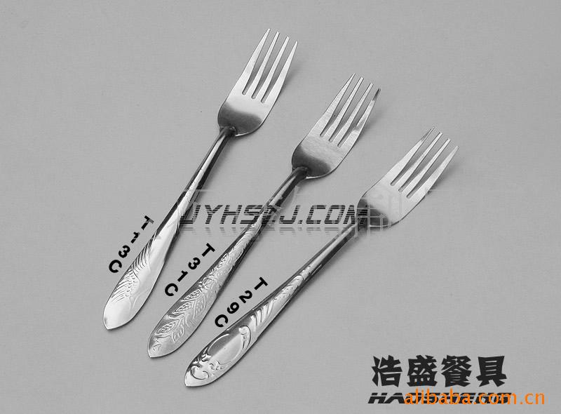 不锈钢西餐具/大花匙/仙鹤叉/叶叉/月亮叉