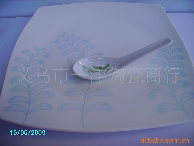 汤勺、陶瓷汤勺百合花