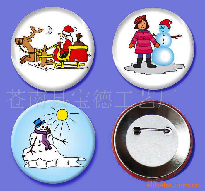 马口铁胸章,马口铁徽章/圣诞用品