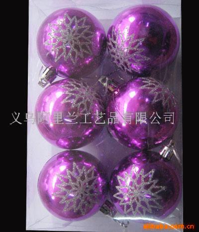 电镀球圣诞球印刷球彩绘球洒粉球玻璃球
