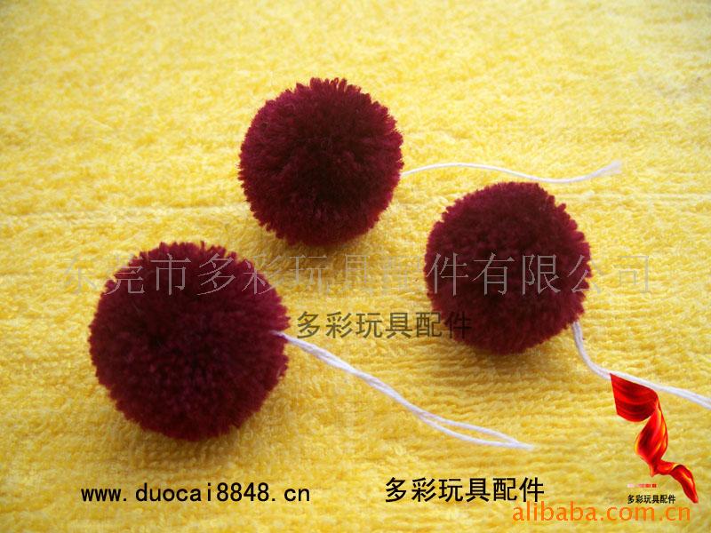 手工毛线球,圣诞毛球