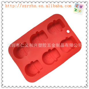 可爱卡通心形硅胶蛋糕模巧克力模通过FDA检测