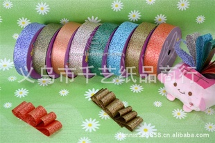 千艺彩带新品彩带双面印花带花束礼品包装带塑料彩带30MM