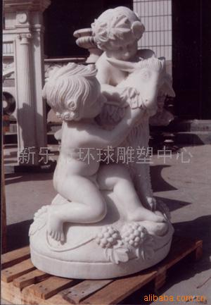 汉白玉儿童雕塑,喷泉雕塑,不锈钢雕塑,城市雕塑