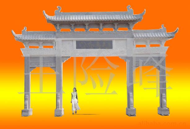 石牌坊牌楼雕塑石亭雕刻