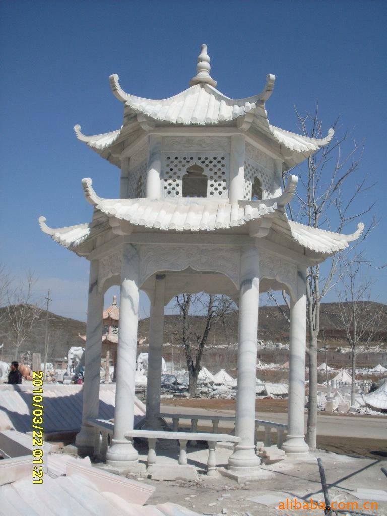 凉亭石雕园林雕塑,石桌,石椅,石灯等石雕
