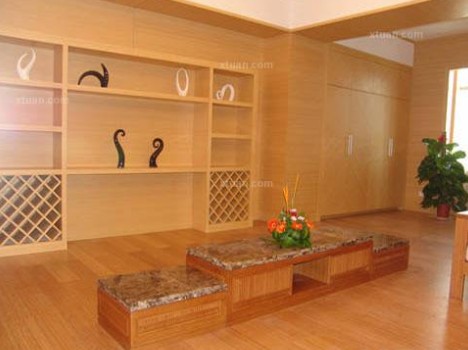 交错层压兔宝宝三层实木地板