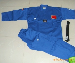 蓝跆拳道服教练服表演服