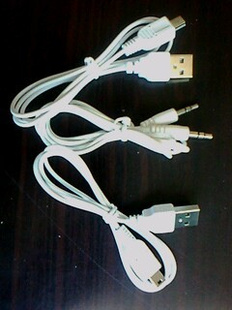 音箱音频线耳机连接线手机数据线USB线MP3耳机直销