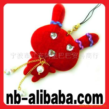 鹅绒手机链,卡通手机链、PVC手机链J