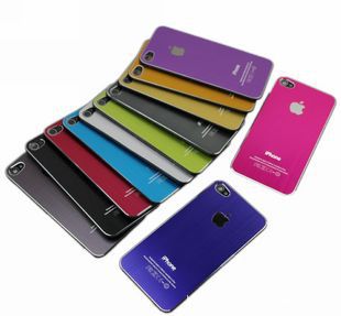 批发iphone44s金属拉丝电池盖后盖backcoverforiphone44s