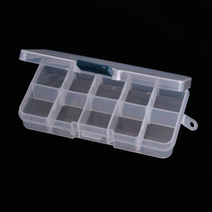 家庭收纳用具百搭10格透明塑料收纳盒可拆装13*7*2.4CM