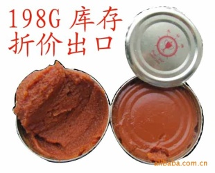 厂家直销番茄酱罐头-198G库存折价出口
