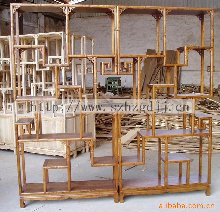 博古架;竹节式;仿古家具;木雕工艺;屏风;木窗