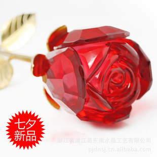 水晶大号玫瑰花,情人节礼品,创意礼品,圣诞礼品,生日礼品批发