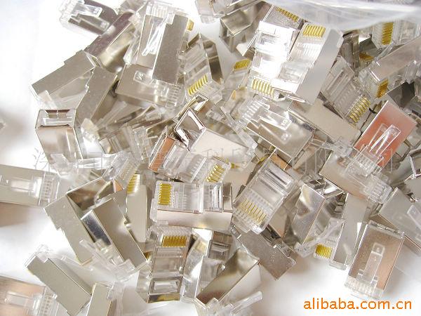 安普超五类屏蔽水晶头|RJ45屏蔽水晶头(图)
