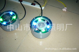 6*1W喷泉灯产品,6W大功率喷泉灯图片,毅信喷泉水下设备产品