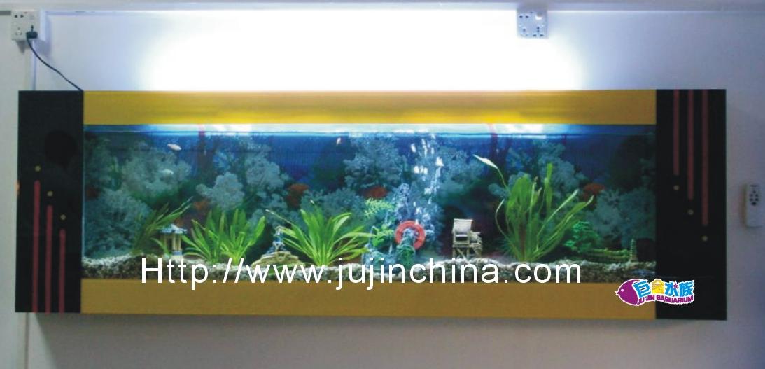 生态壁挂式鱼缸、水晶壁画鱼缸BS20070818