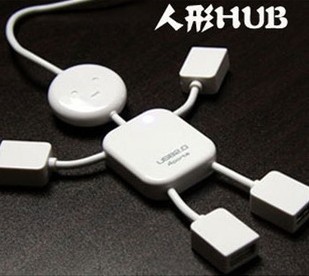 D123人形USB扩展HUB/USB2.0/人形HUB分线器/一分四口集线器