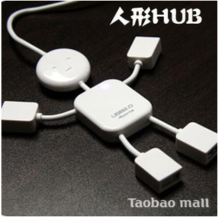 C158可爱人形USB扩展HUB/USB2.0/人形HUB分线器/一分四口集线器