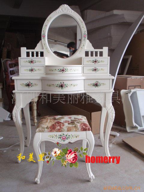 欧式家具田园手绘家具梳妆台卧室家具