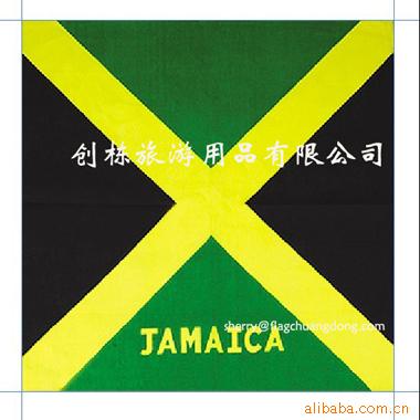 牙买加国旗头巾广告促销印花头巾