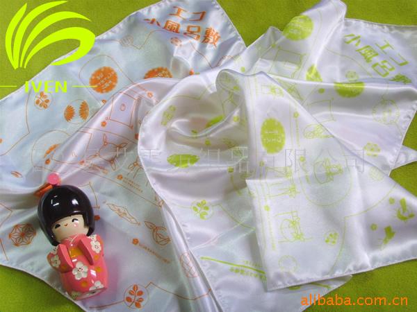 涤纶丝巾仿真丝围巾促销礼品头巾包裹布棉手帕