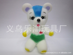厂家直销塑胶玩具儿童搪胶玩具小熊沐浴玩具支持混批