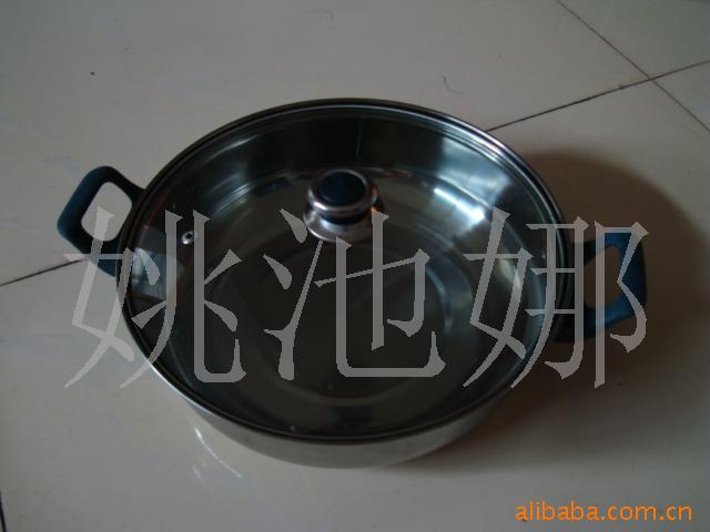 电磁炉赠品,不锈钢汤锅(玻璃盖)