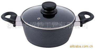 铝压铸不粘锅,煎盘,奶锅,煎锅,20胶木柄汤锅