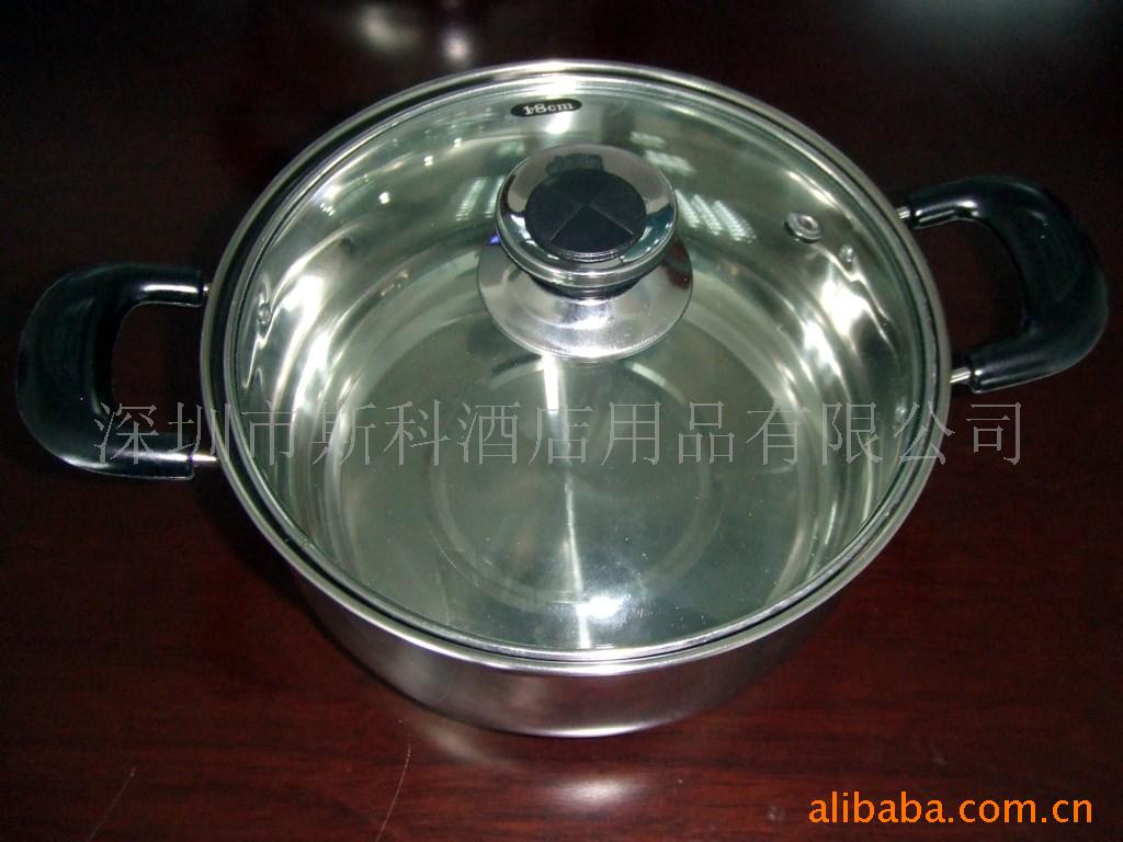 不锈钢双柄汤锅奶锅火锅