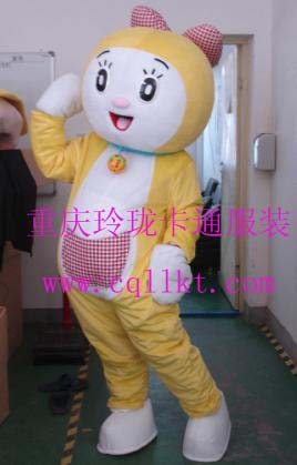 安顺西安卡通服装,动漫行走人偶,公仔玩具服饰机器猫