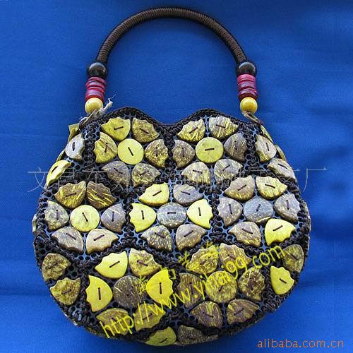 椰子壳包包椰壳手提包外贸箱包外贸工艺品