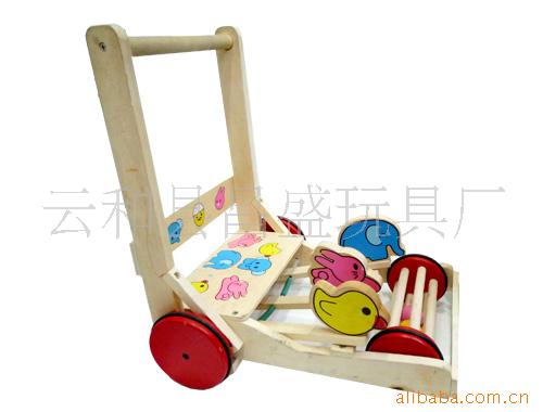 小额批发木制玩具儿童玩具积木教具学步车1