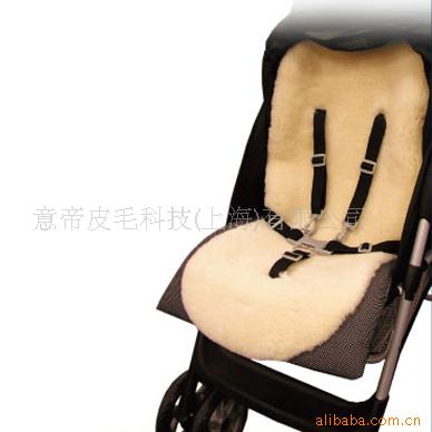 可水洗、抗菌防霉羊皮毛婴儿推车垫,婴儿座垫(图)