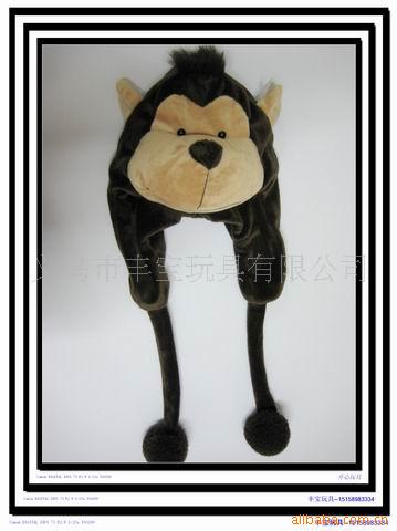 批发NICI帽动物帽毛绒帽子猴